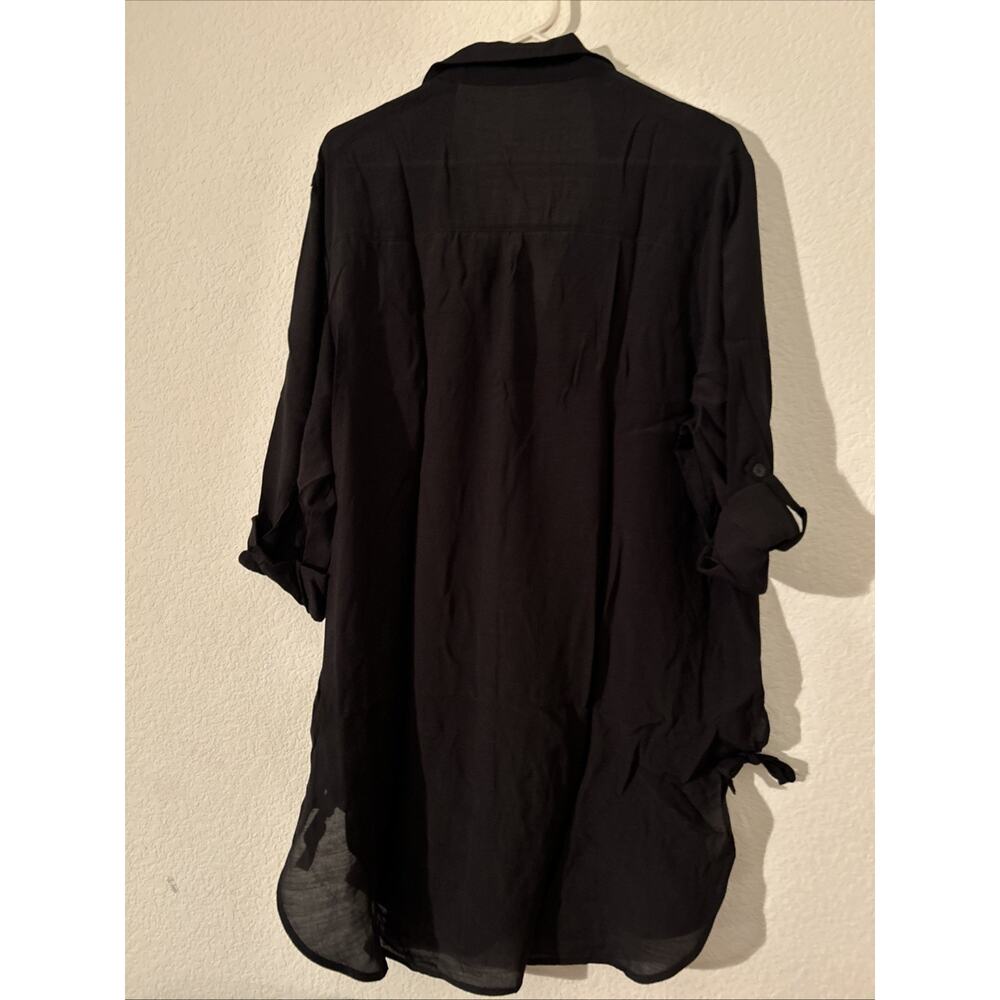 Women’s Black Messy Coverup NWT Time And Tru XL 16-18 - Picture 4 of 4
